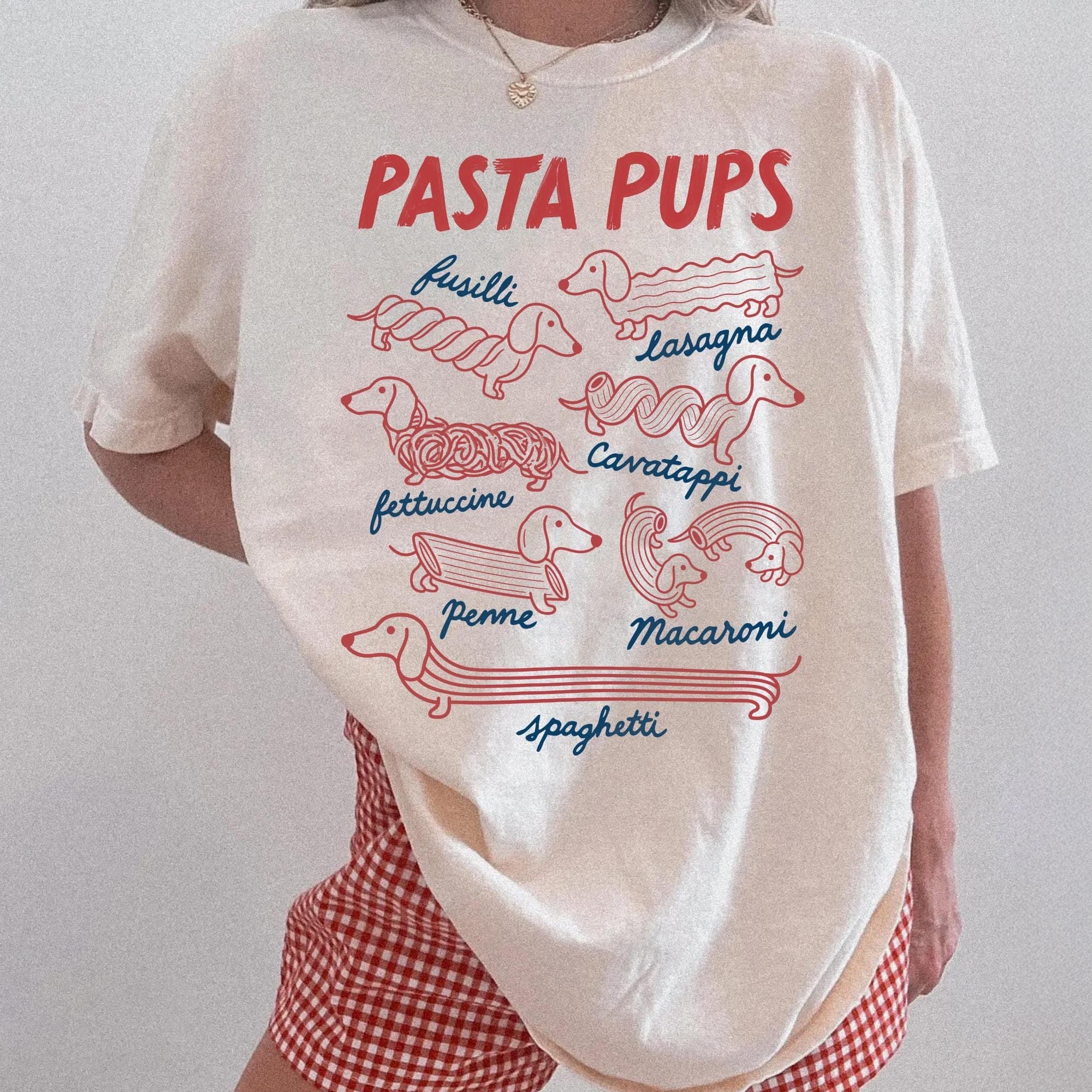 Funny Dachshund Pasta Pups T-Shirt