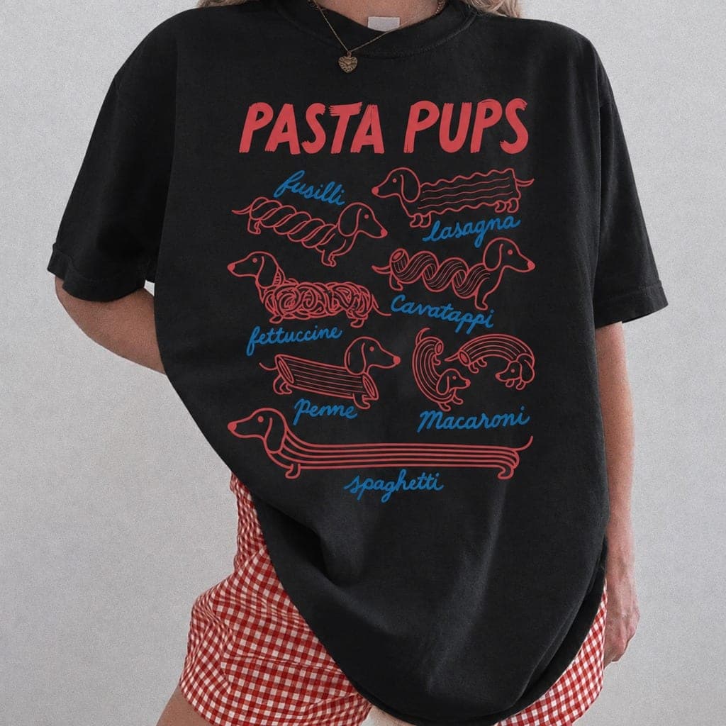Funny Dachshund Pasta Pups T-Shirt