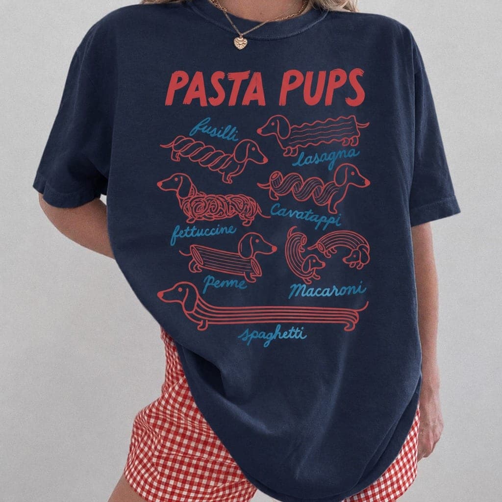 Funny Dachshund Pasta Pups T-Shirt