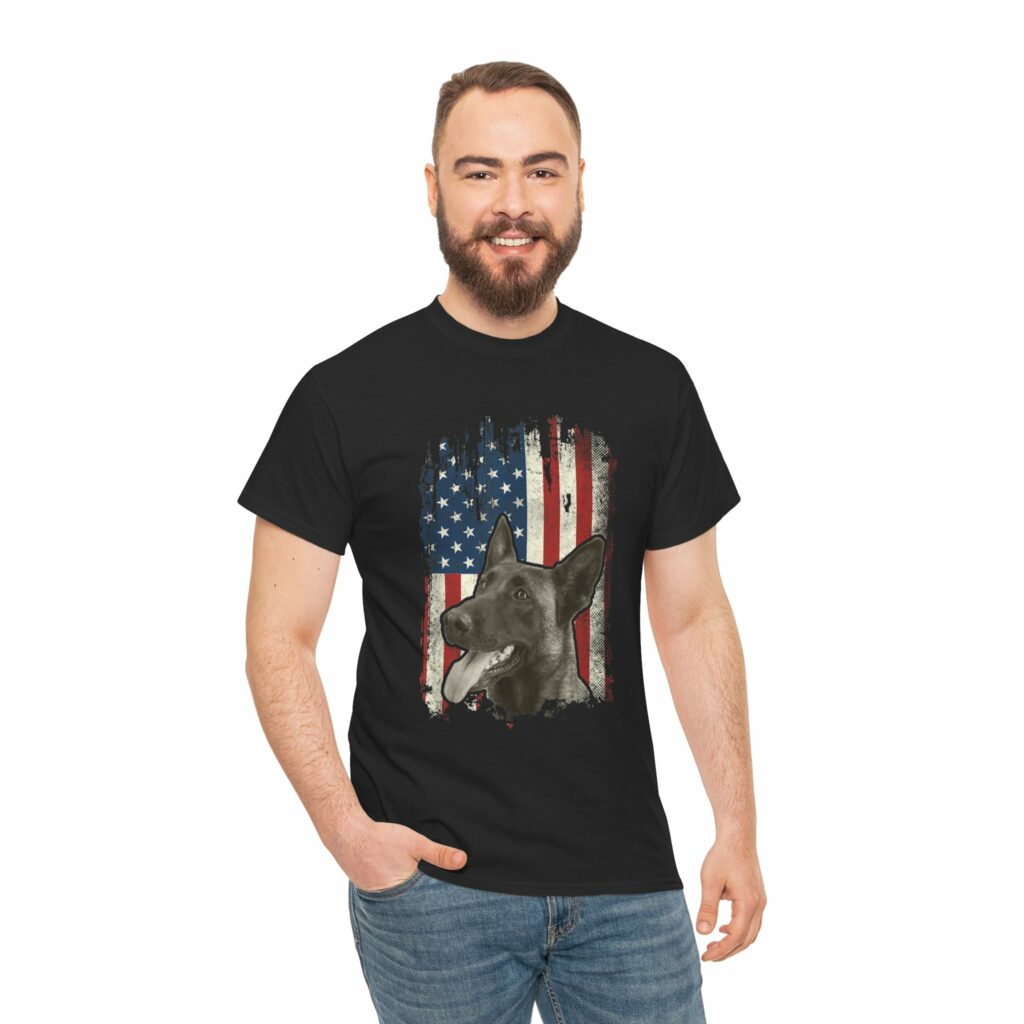belgian malinois american flag shirt usa patriotic dog unisex cotton shirt