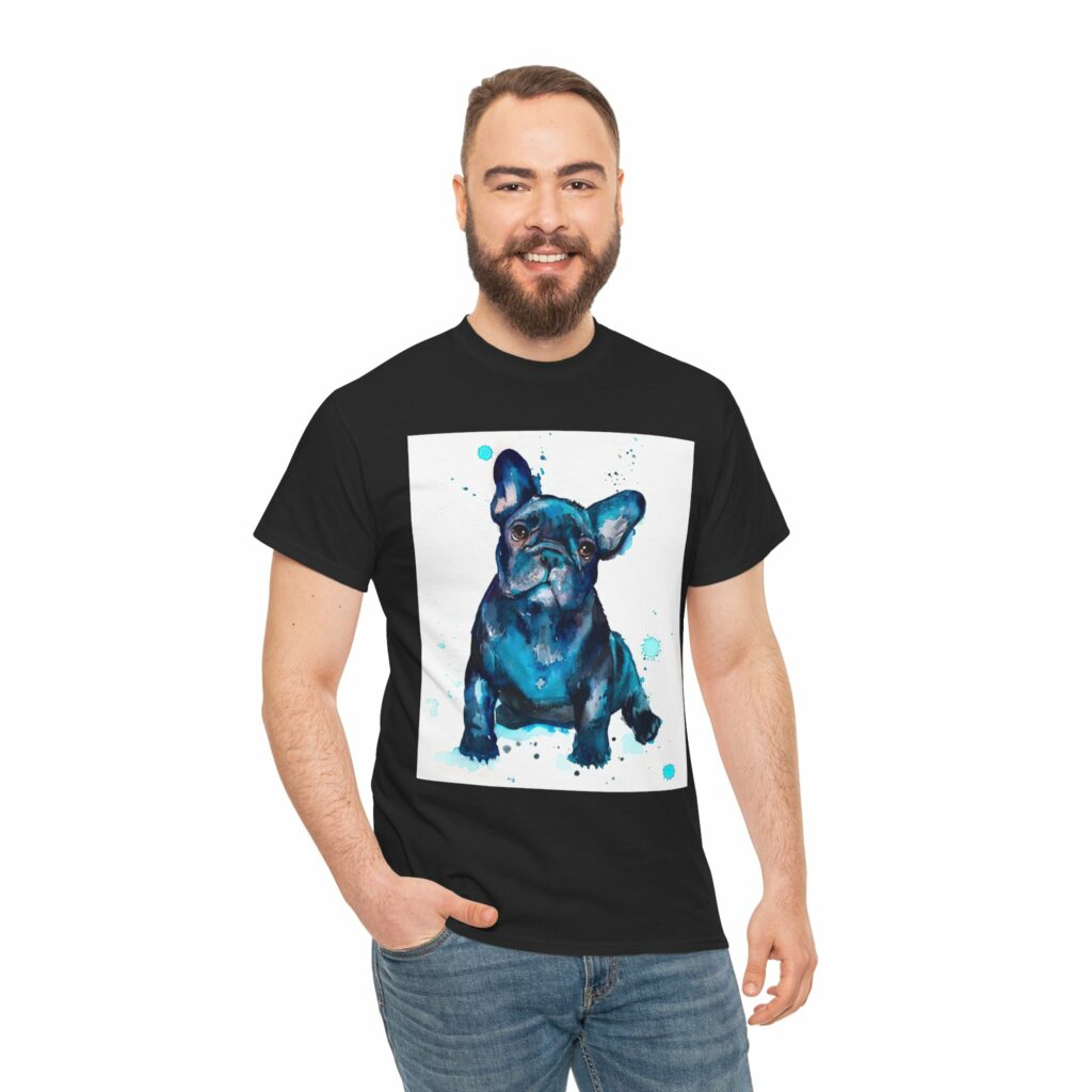 french bulldog painting unisex cotton shirt