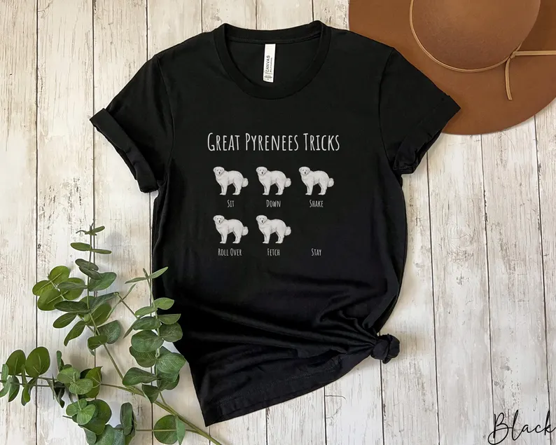 great pyrenees tricks t shirt 1