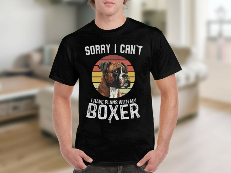 sorry i cant have plans with my boxer tee dog lovers t shirt