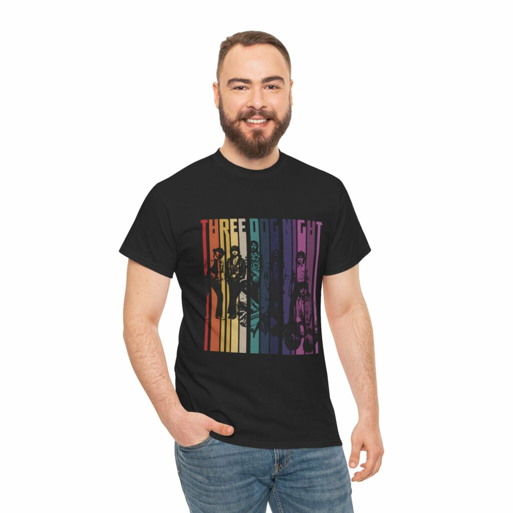three dog night retro style rock band unisex cotton shirt